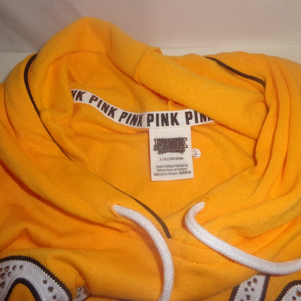 VS Pink L Hoodie Sweatshirt Pullover Bling Tunic - Picture 5 of 5